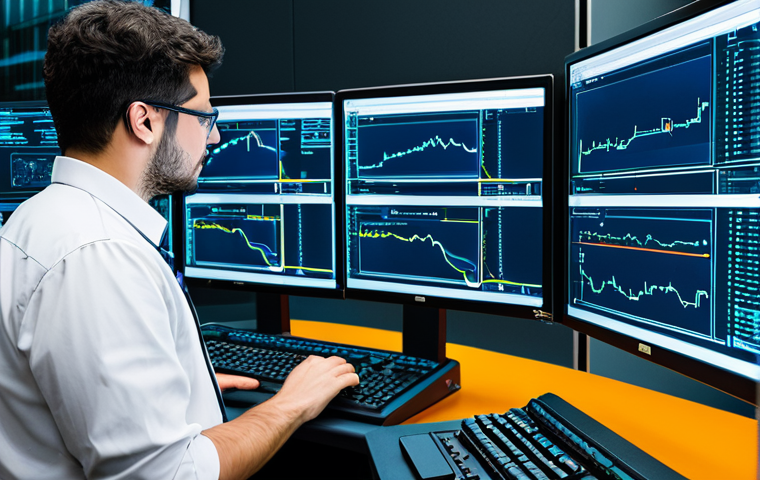 **

A network engineer, fully clothed in appropriate attire, is troubleshooting a complex network topology in a virtual lab environment (GNS3 or Eve-NG). The scene shows multiple virtual routers, switches, and firewalls interconnected. Focus on the engineer's focused expression and the detailed network diagram on the screen. The prompt includes commands like `ping`, `traceroute`, and `show ip route` displayed on a terminal window. Safe for work, professional environment, perfect anatomy, natural proportions.

**