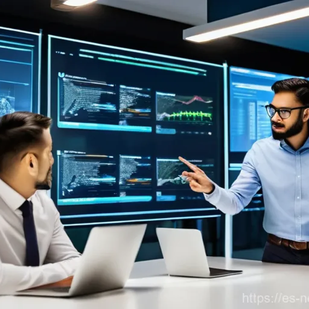 네트워크 관리자 협회 및 커뮤니티 소개 - **Prompt:** A diverse group of four network administrators, two men and two women of varying ages an...