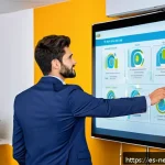 네트워크 자격증 중점 과목 분석 - A modern classroom setting in Spain with young adult students of diverse backgrounds attentively lea...