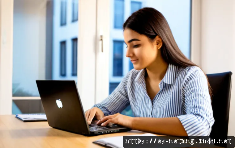 Home 17 네트워크 관리자 취업 준비 팁 - Photorealistic network administrator job preparation scene in a modern Spanish-speaking city apartme...